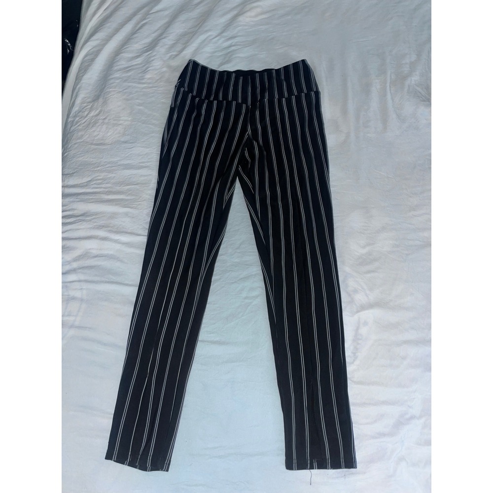 Solo Apparel Pinstripe Pants‎ Women's Medium Pull On Career Casual